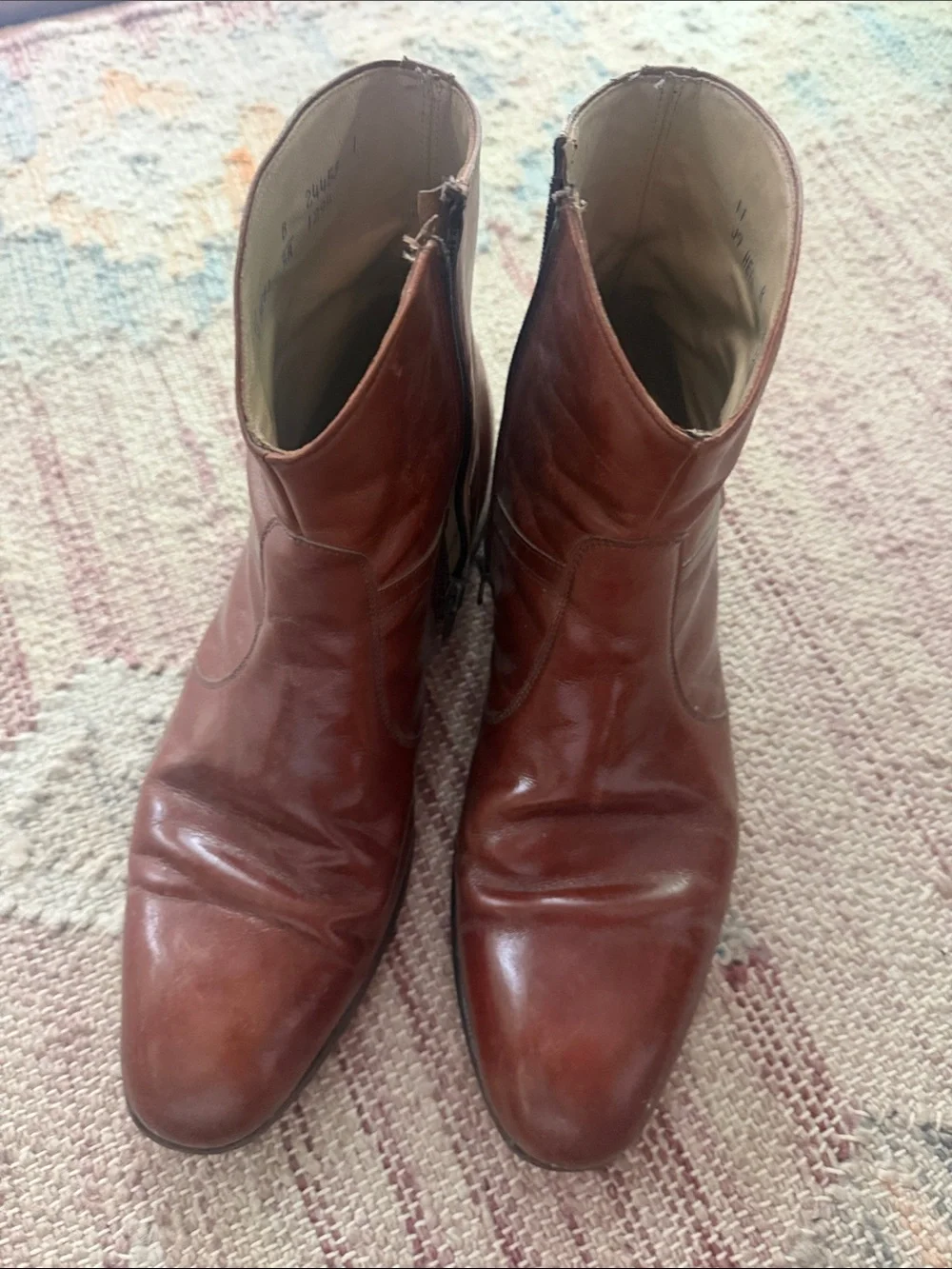 Men's Leather Ankle Boots in Brown